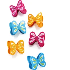 6 clips sachets papillons