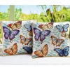 2 housses coussin papillons