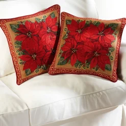 2 housses poinsettia