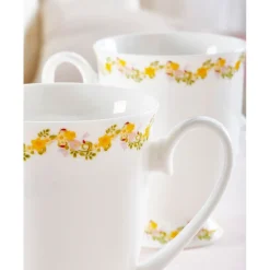 2 mugs fleuris