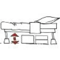 4 surélévateurs de lit Noir