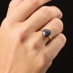 Bague ajustable Lapis lazulis