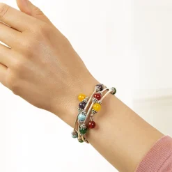 Bracelet multirang pierres