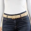 Ceinture tressée dorée