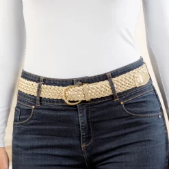 Ceinture tressée dorée