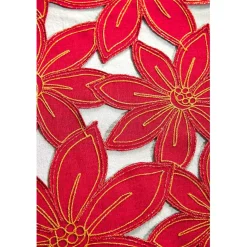 Chemin de table poinsettias découpe