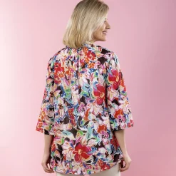 Chemisier long imprimé fleuri