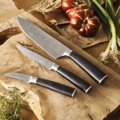 Coffret 3 couteaux forgés Pradel France ® effet Damas