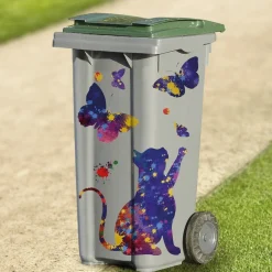 Décoration poubelles chat