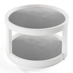 Double plateau antidérapant tournant