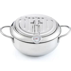 Friteuse inox couvercle grille