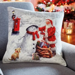 Housse coussin Noël vintage