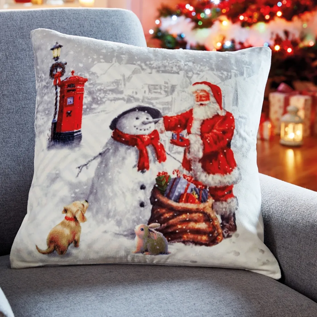 Housse coussin Noël vintage