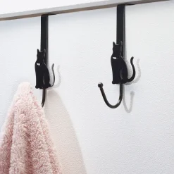 Lot de 2 accroches serviette chat