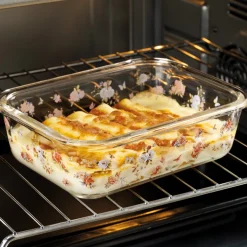 Lot de 3 boîtes borosilicate fleuries