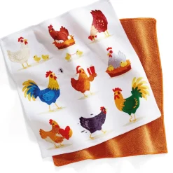 Lot de 6 chiffons microfibres poulettes
