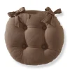 Lot de 2 galettes chaise rondes Marron