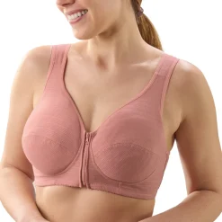 Lot de 3 soutiens-gorge zippés Gris + vieux rose + chair - taille M