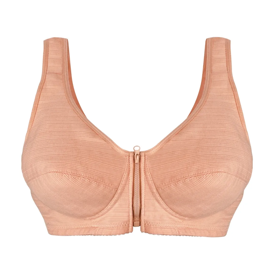 Lot de 3 soutiens-gorge zippés Gris + vieux rose + chair - taille M