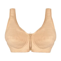 Lot de 3 soutiens-gorge zippés Gris + vieux rose + chair - taille M