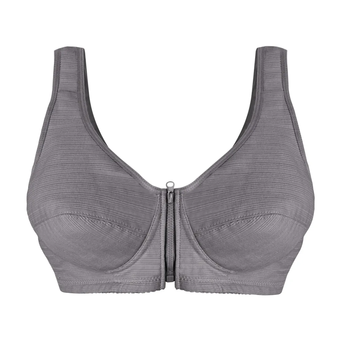 Lot de 3 soutiens-gorge zippés Gris + vieux rose + chair - taille M