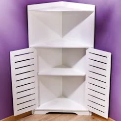 Meuble d'angle blanc