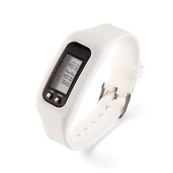 Montre podomètre silicone Noire, Blanc ou Fleurs