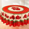 Nappe rouge poinsettia ronde Ronde (diam. 180 cm)