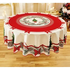 Nappe sapin de Noël ronde