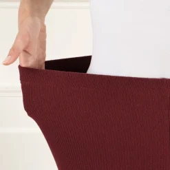 Pantalon élastiqué bordeaux ou noir