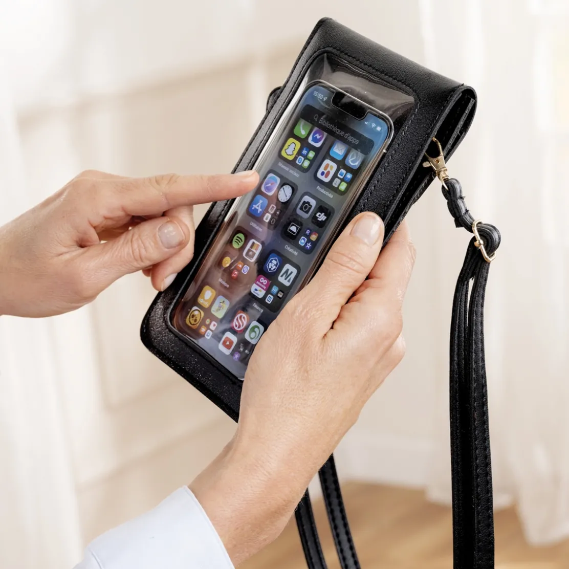 Pochette 2 en 1 noir ou rouge