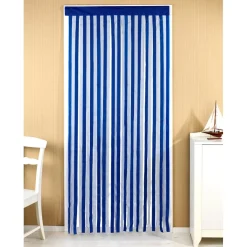 Rideau de porte : Gris/blanc ou Bleu/blanc