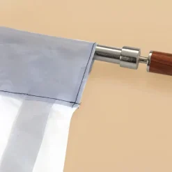 Rideau de porte : Gris/blanc ou Bleu/blanc