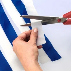 Rideau de porte : Gris/blanc ou Bleu/blanc