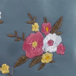 Sac multipoches brodé Bleu