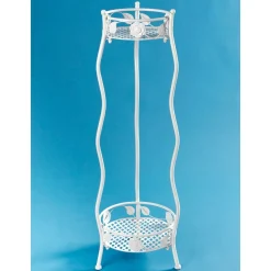 Support piédestal blanc pour plante