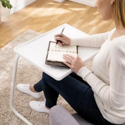 Table TV réglable : Blanc ou Moka