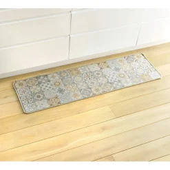 Tapis carreaux ciment bleu ou beige