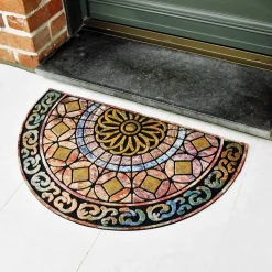 Tapis demi-lune vitraux