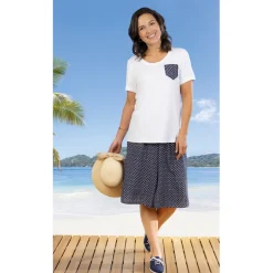 Tee shirt blanc poche fantaisie